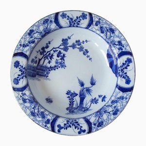 Antique French Japon Serving Dish from Creil Montereau, 19th Century