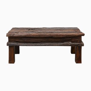 Handcrafted Coffee Table in Oak and Teak