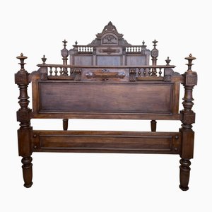 Letto antico in stile Luigi XVI in palissandro intagliato, Francia, 1880