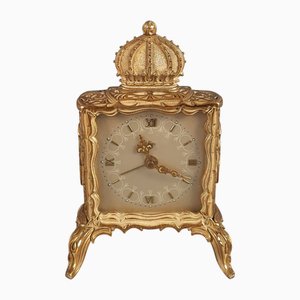 Mechanical Table Alarm Clock in Gil Metal from Emes, 1960s