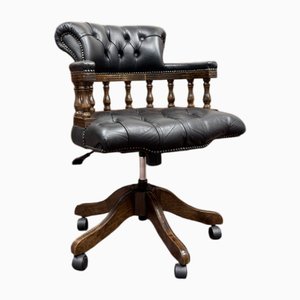 Sedia da ufficio Chesterfield in pelle, Regno Unito