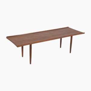Danish Coffee Table with Raised Edge, 1960s