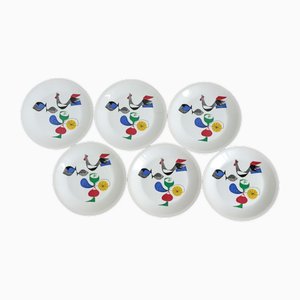 Figgjo Flint Dessert Plates by H. Bongard, 1970s, Set of 6