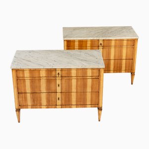 Cassettiera in legno di frutta, Italia, XIX secolo, set di 2