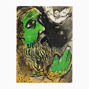 Marc Chagall, Job Praying, 1960, Lithographie