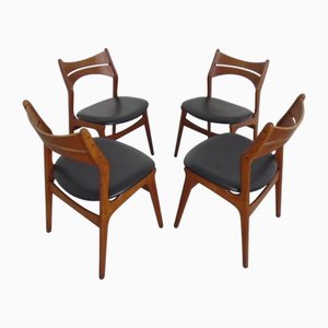 Teak Model 310 Dining Chairs by Erik Buch for Chr. Christensen, Denmark, 1960s, Set of 4