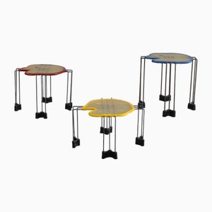 Tavolini da gioco ad incastro in resina di Gaetano Pesce per Fish Design, 1999, set di 3