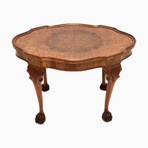 Mesa de centro de corteza de pastel de nogal Burr, años 30