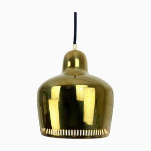 Golden Bell Pendant Lamp in Brass by Alvar Aalto for Louis Poulsen, 1950s