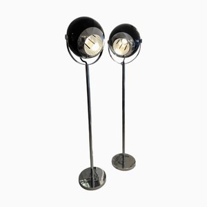 Large Danish Eye Ball Floor Lamps by Copanelli, 1980, Set of 2