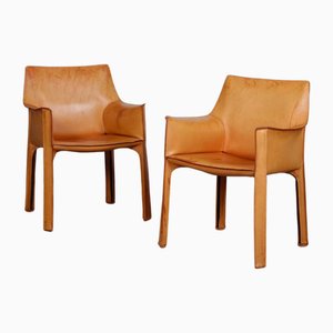 CAB 413 Armlehnstühle von Mario Bellini für Cassina, 1970er, 2er Set