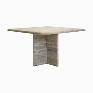 Vintage Square Travertine Coffee Table, 1970s