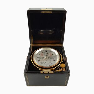 Marine Chronometer in Rosewood Case with Brass from Sewill, England, Late 19th Century