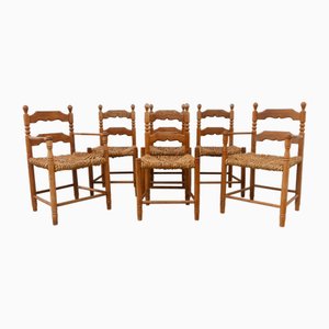 Dänische Stühle aus Eiche & Seegras von Hans Dau, 1960er, 6er Set