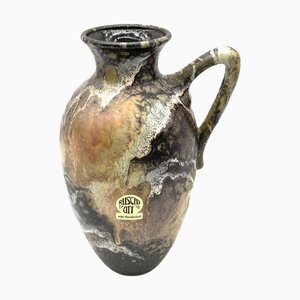 Russian Art Ceramic Vase with Handle from Rusch, 1960s