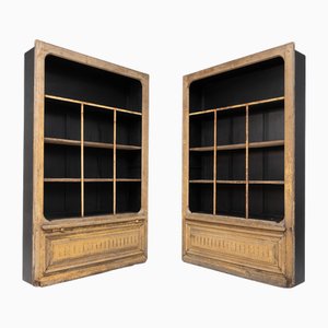 Bibliothèques Antiques en Chêne, 1900, Set de 2