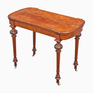 Antique Victorian Mahogany and Burr Walnut Card Table, 1880