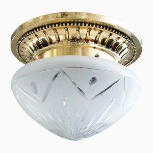 Historistic Cut Glass Ceiling Lamp, Vienna, Austria, 1890s