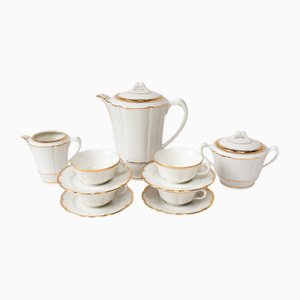 Limoges Porcelain Tea Service for 4 by Philippon & Bruchet, 1920s-1930s, Set of 11