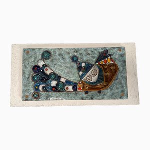 Vintage Ceramic Panel by Roland Zobel, 1960s