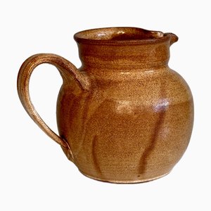 Large Sculptural Modernist Glazed Studio Ceramic Jug Vase by Helma Klett, Germany, 1940s