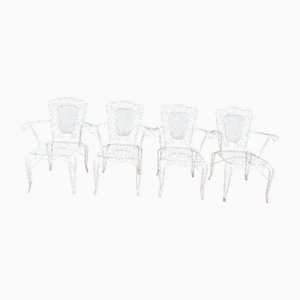 Provencal Wrought Iron Armchairs, 1960s, Set of 4