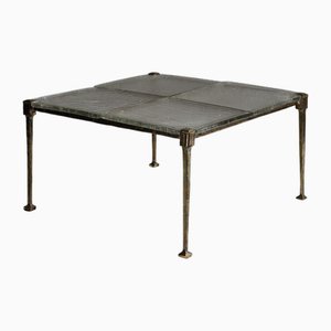 Couchtisch aus Bronze & Glas von Lothar Klute, 1980er