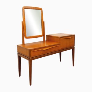 Small Vintage Scandinavian Teak Dressing Table with Mirror, 1960s