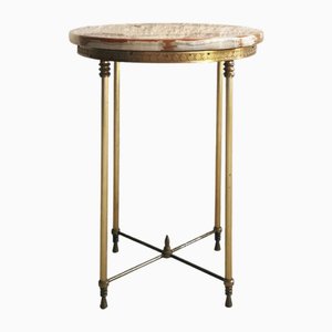 Vintage Hollywood Regency Beistelltisch aus Messing & Onyx, 1960er