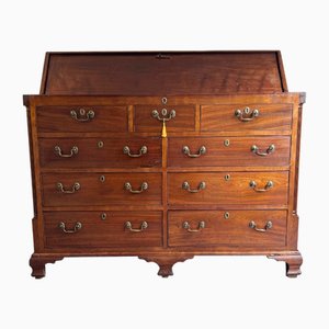 Grande Commode à Tiroirs George III Antique avec Coffre de Rangement