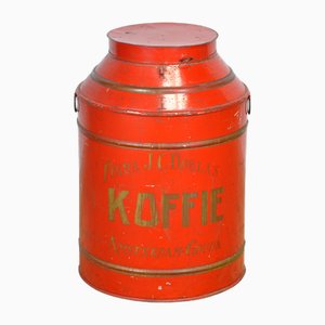 Large Metal Coffee Tin by J. C. Dorlas, 1920s