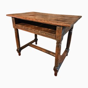 Petite Table de Travail Rustique Antique avec Rangement