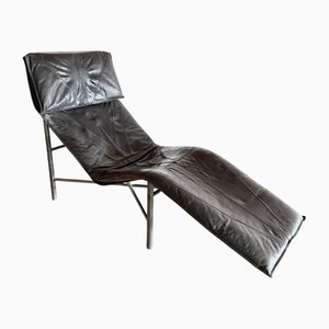 Fauteuil Skye en Cuir Noir par Tord Björklund pour Ikea, 1970s