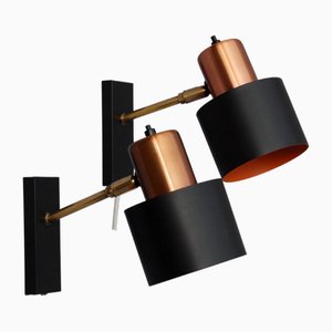 Lampade da parete Alfa di Jo Hammerborg per Fog & Morup, anni '70 set di 2