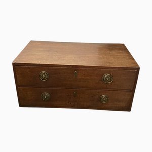 Small Campaign Style Chest of Drawers in Mahogany, 1890s