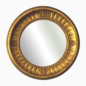 Miroir Soleil en Bois Sculpté Doré, 1960s