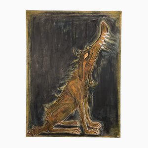 Elliot Hopes, Perro expresionista, 2025, óleo sobre lienzo