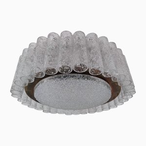 Vintage Ice Glass Flush Mount from Doria Leuchten, 1970s