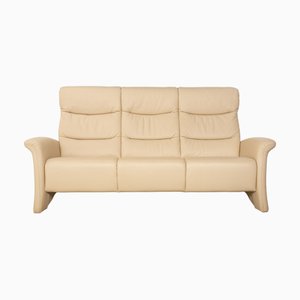Cream Leather 3-Seater Sofa from Himolla