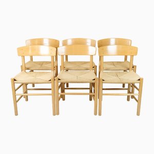 Sedie modello J39 di Børge Mogensen per FDB Furniture, anni '60, set di 6