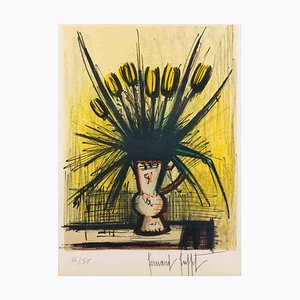 Bernard Buffet, Still Life (Yellow Tulips), Lithograph, 1966