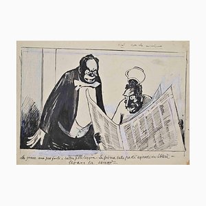 Gabriele Galantara, Dinge, die passieren, 1910er, Mixed Media