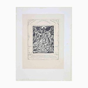 William Blake, The Destruction of Job's Sons, Etching, 1820s