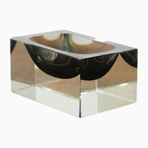 Italian Grey Glass Ashtray attributed to Flavio Poli for Seguso, 1960s