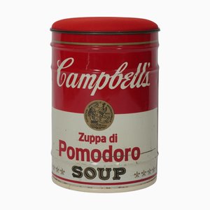 Sgabello Soup Can di Warhol Campbell di Dino Gavina per Studio Simon, Italia, 1971
