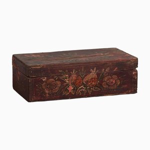 Antike chinesische Schachtel mit Granatapfel- und Blumendekor, 1900er