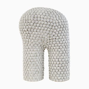 Lampe Nuée #1 en Grès Blanc Verni par Elisa Uberti