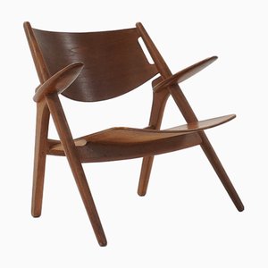 Sillón CH28 Sawbuck de Hans J. Wegner para Carl Hansen, años 60