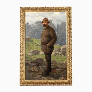 Giovanni Caldana, Figure, Peinture à l'Huile, Encadré