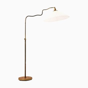 Adjustable Floor Lamp in Brass, 1940s